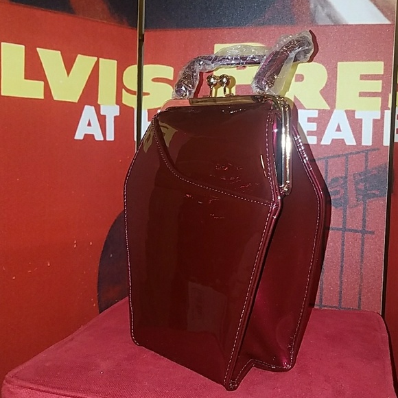 Tatyana Die For Purse BURGUNDY RED Kiss Snap - Picture 7 of 8